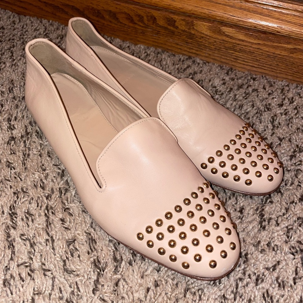 J Crew studded leather flats